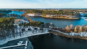 Zimowe jezioro Tajty i okolice z drona, styczeń 2025 r. - zdjęcie 5