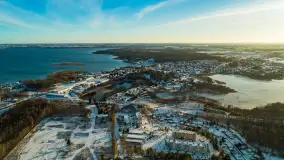 Zimowe jezioro Tajty i okolice z drona, styczeń 2025 r. - zdjęcie 30