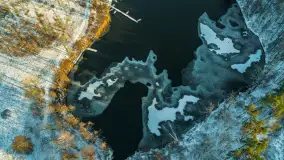 Zimowe Mazury na ujęciach z drona, styczeń 2025 r. - zdjęcie 6