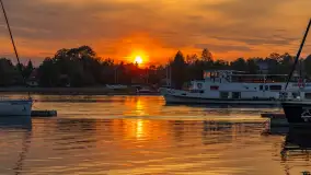 Zachód słońca nad jeziorem Bocznym w Rydzewie, maj 2024 r. - zdjęcie 18