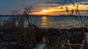 Zachód słońca nad jeziorem Dargin, styczeń 2025 r. - zdjęcie 14