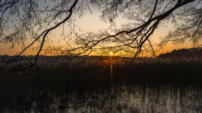 Zachód słońca nad jeziorem Okrągłym, luty 2025 r. - zdjęcie 21