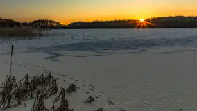 Zachód słońca nad jeziorem Skarż Wielki, luty 2025 r. - zdjęcie 22