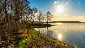 Popołudnie nad jeziorem Kisajno przy Pierkunowie, styczeń 2025 r. - zdjęcie 1