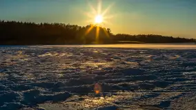 Jezioro Dargin przed zachodem słońca, luty 2025 r. - zdjęcie 18