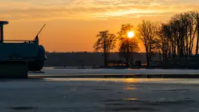 Zachód słońca nad zatoką Tracz, jezioro Kisajno, Giżycko - zdjęcie 13