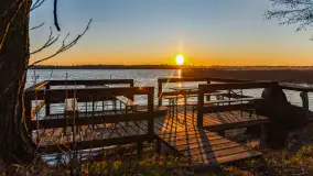 Zachód słońca nad jeziorem Mamry, Zwierzyniecki Róg, marzec 2025 r. - zdjęcie 11