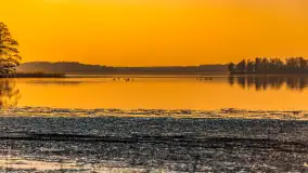 Zachód słońca na Fuledzie, jezioro Dobskie, marzec 2025 r. - zdjęcie 3