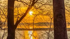 Zachód słońca na Fuledzie, jezioro Dobskie, marzec 2025 r. - zdjęcie 23