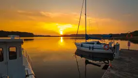 Wschody słońca w Łabędzim Ostrowiu nad jeziorem Kisajno - zdjęcie 7