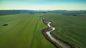 Rzeki Guber i Sajna na zdjęciach z drona, marzec 2025 r. - zdjęcie 6