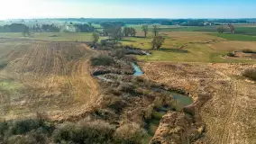 Rzeki Guber i Sajna na zdjęciach z drona, marzec 2025 r. - zdjęcie 32