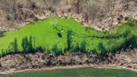 Rzeki Guber i Sajna na zdjęciach z drona, marzec 2025 r. - zdjęcie 35