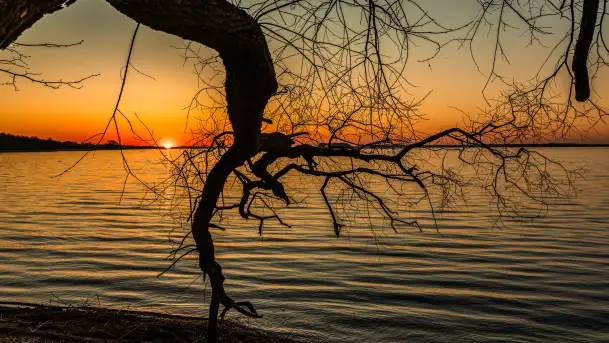 Zachód słońca nad Darginem, marzec 2025 r.
