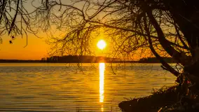 Zachód nad jeziorem Śniardwy, Szeroki Ostrów, marzec 2025 r. - zdjęcie 35