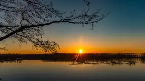 Zachód nad jeziorem Śniardwy, Szeroki Ostrów, marzec 2025 r. - zdjęcie 14