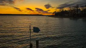 Zachód słońca nad jeziorem Kisajno, widziany z portu COS - zdjęcie 20