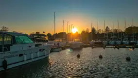 Zachód słońca nad Wilkasami, PTTK Wilkasy, kwiecień 2025 r. - zdjęcie 9