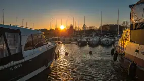 Zachód słońca nad Wilkasami, PTTK Wilkasy, kwiecień 2025 r. - zdjęcie 1