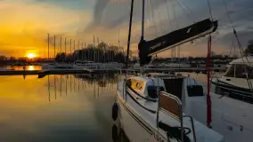 Zachód słońca nad Sztynortem, kwiecień 2025 r. - zdjęcie 1