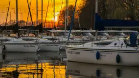 Zachód słońca nad Sztynortem, kwiecień 2025 r. - zdjęcie 2