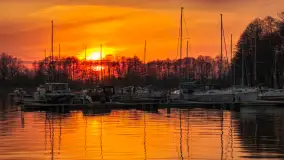 Zachód słońca nad Sztynortem, kwiecień 2025 r. - zdjęcie 19