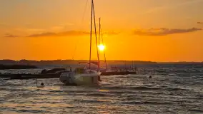 Zachód słońca w Pierkunowie, jezioro Kisajno, czerwiec 2025 r. - zdjęcie 2