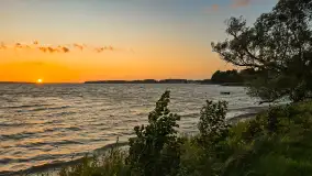 Zachód słońca w Pierkunowie, jezioro Kisajno, czerwiec 2025 r. - zdjęcie 11