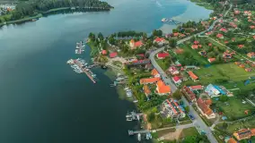 Zachód słońca nad jeziorem Bocznym, Rydzewo z lotu ptaka, lipiec 2025 r. - zdjęcie 30