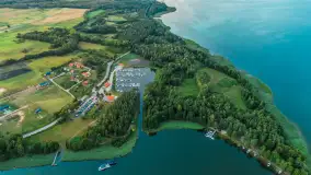 Zachód słońca nad jeziorem Bocznym, Rydzewo z lotu ptaka, lipiec 2025 r. - zdjęcie 33