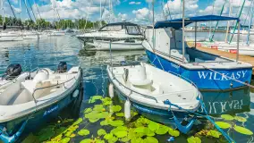 Niedzielny poranek w porcie AZS Wilkasy nad Niegocinem, lipiec 2025 r. - zdjęcie 20