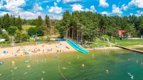 Jezioro Święcajty i Piękny Brzeg z lotu ptaka, sierpień 2025 r. - zdjęcie 9