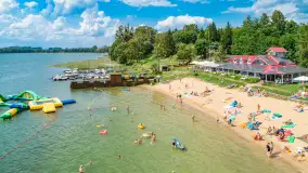 Jezioro Święcajty i Piękny Brzeg z lotu ptaka, sierpień 2025 r. - zdjęcie 17