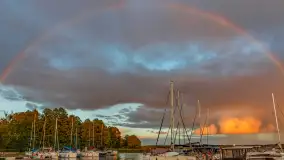 Wieczorna tęcza w przystani Nautica, sierpień 2025 r. - zdjęcie 26