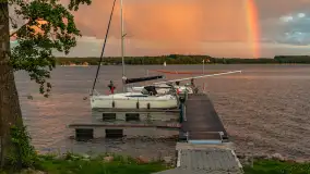 Wieczorna tęcza w przystani Nautica, sierpień 2025 r. - zdjęcie 7