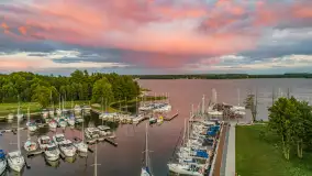 Zachód słońca z tęczą w tle, przystań Nautica, sierpień 2025 r. - zdjęcie 23