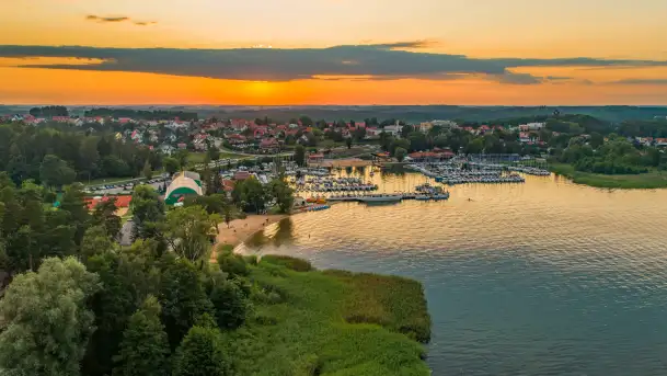 Wilkasy i Niegocin o zachodzie słońca, sierpień 2025 r.
