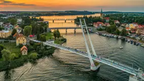 Mikołajki po zachodzie słońca z drona, sierpień 2025 r. - zdjęcie 12