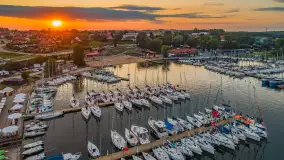 Zachód nad Wilkasami i portem AZS Wilkasy, sierpień 2025 r. - zdjęcie 1