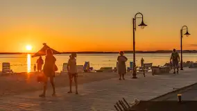 Zachód słońca nad jeziorem Śniardwy, Marina Śniardwy, sierpień 2025 r. - zdjęcie 3