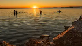 Zachód słońca nad jeziorem Śniardwy, Marina Śniardwy, sierpień 2025 r. - zdjęcie 22