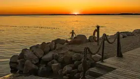 Zachód słońca nad jeziorem Śniardwy, Marina Śniardwy, sierpień 2025 r. - zdjęcie 30