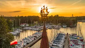 Zachód słońca w Węgorzewie, port Keja, sierpień 2025 r. - zdjęcie 7