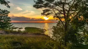 Zachód słońca nad jeziorem Śniardwy, Szeroki Ostrów, czerwiec 2025 r. - zdjęcie 5