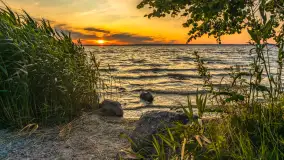 Zachód słońca nad jeziorem Śniardwy, Szeroki Ostrów, czerwiec 2025 r. - zdjęcie 36