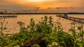 Zachód słońca nad jeziorem Jagodnem, czerwiec 2025 r. - zdjęcie 2