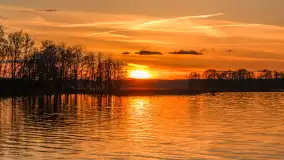 Zachód słońca nad jeziorem Niegocin, listopad 2025 r. - zdjęcie 10