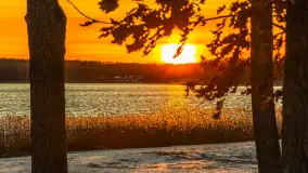 Zimowy zachód słońca nad jeziorem Kisajno, styczeń 2025 r. - zdjęcie 9