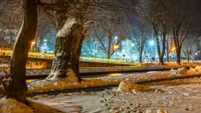 Nocne i zaśnieżone Giżycko, listopad 2025 r. - zdjęcie 22