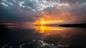 Epicki zachód słońca nad jeziorem Niegocin, luty 2020 - zdjęcie 5